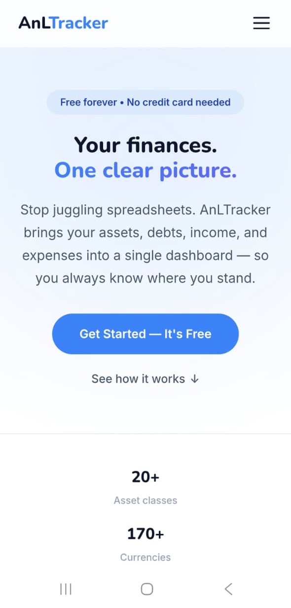 ANL Tracker mobile view