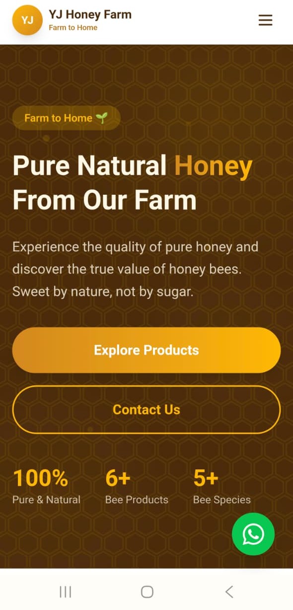 YJ Honey Farm mobile view